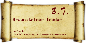 Braunsteiner Teodor névjegykártya